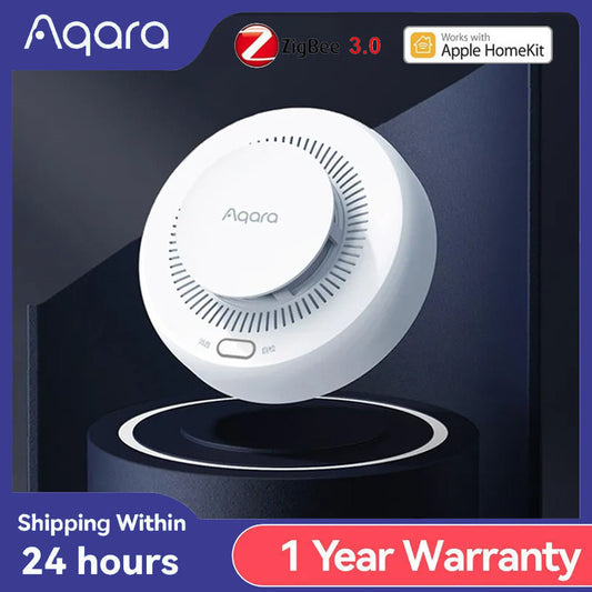 Original Aqara Smoke Detector Sensor Zigbee 3.0 | Smart Fire Alarm with Sound Alert | Works with Xiaomi Mi Home & Apple HomeKit | Home Security Monito