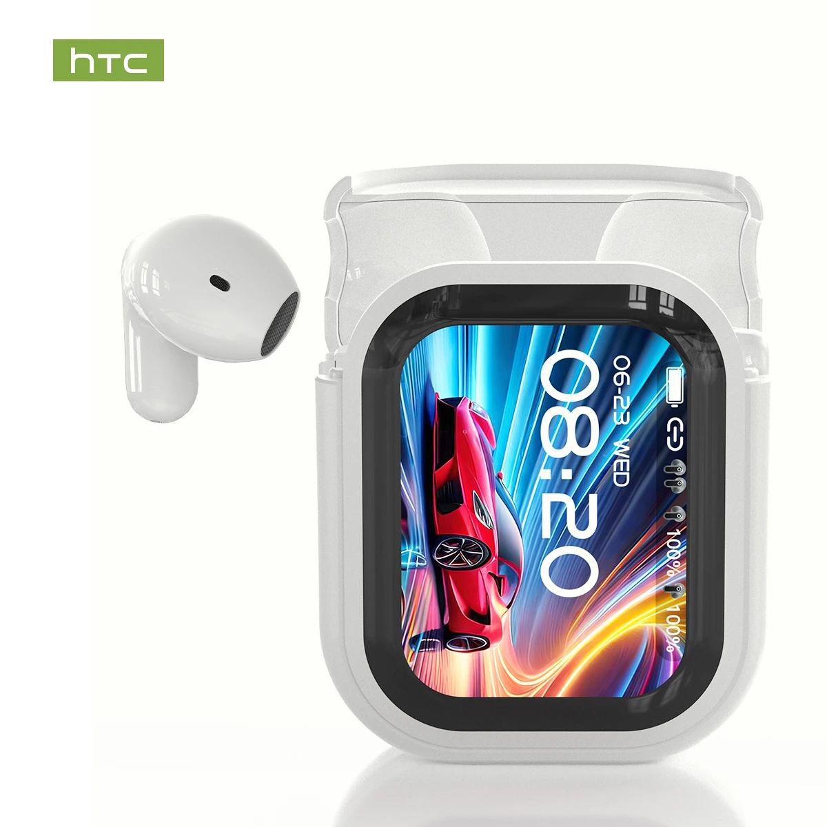 Translator HTC NE20 New Bluetooth 6.0 Wireless Headphones Translation Earphones IPX4 Waterproof Rating Long Battery Life