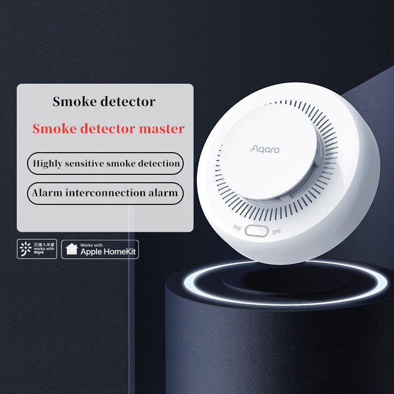 Original Aqara Smoke Detector Sensor Zigbee 3.0 | Smart Fire Alarm with Sound Alert | Works with Xiaomi Mi Home & Apple HomeKit | Home Security Monito