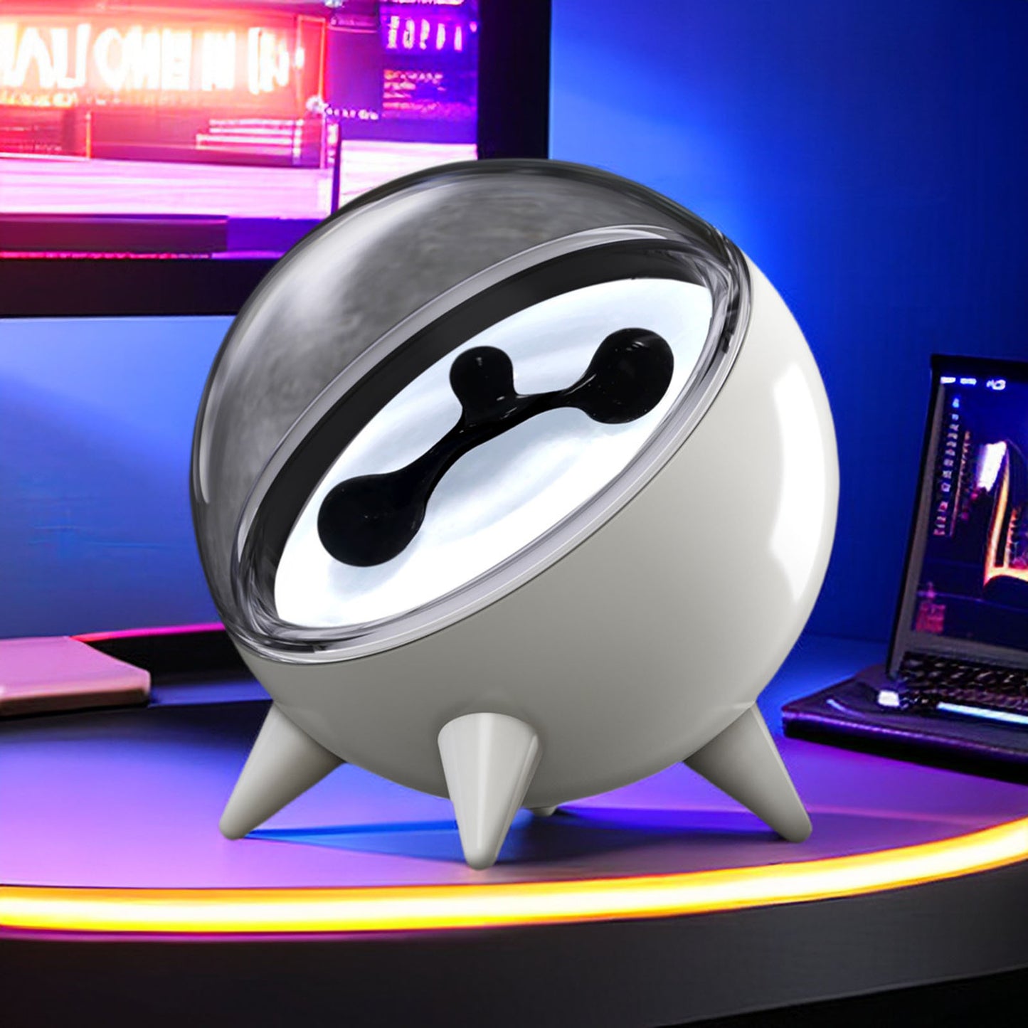 Ferrofluid Music Rhythm Lamp | Magnetic Fluid Speaker with Dancing Magnet Visual Display | Desktop Lamp & Unique Gift