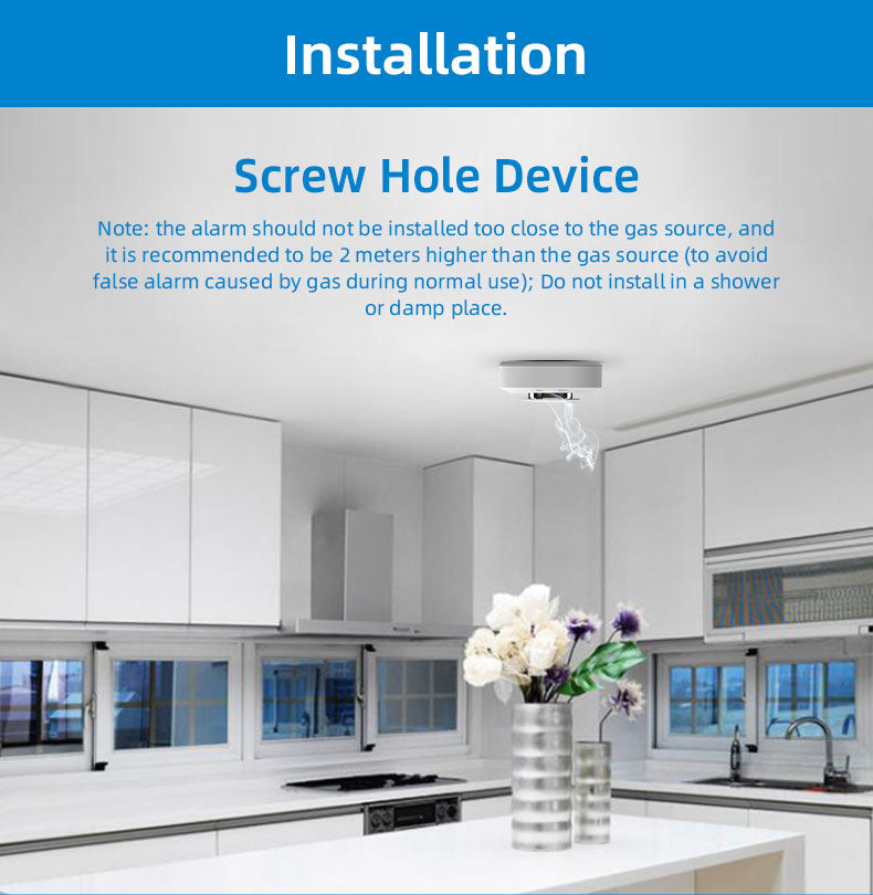 Independent Smoke Detector Sensor | Smart Fire Alarm for Home & Warehouse Security | Replaceable Battery Smoke Alarm Safety Device